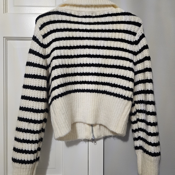Universal Thread Black and White Cowl Neck Sweater - Picture 2 of 3